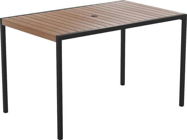 Outdoor Renoldor Brown Rectangular Dining Table - Thumbnail - Image 1