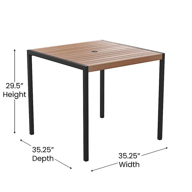 Outdoor Renoldor Square Dining Table - Thumbnail - Image 8