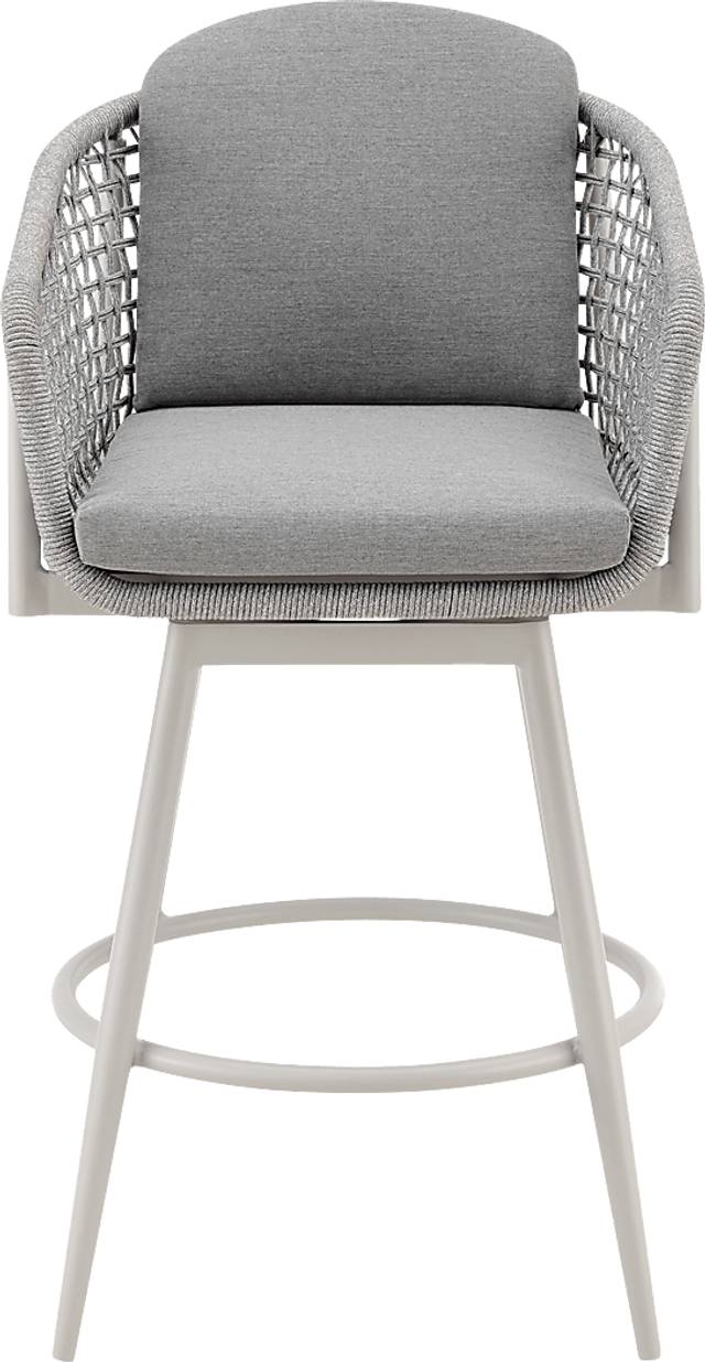 Outdoor Rowding Gray Swivel Barstool - Thumbnail - Image 3