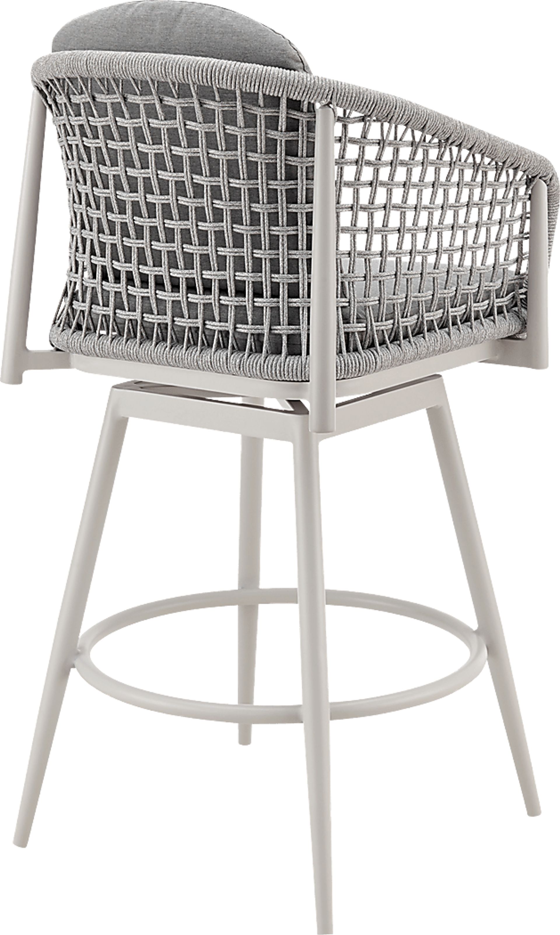 Outdoor Rowding Gray Swivel Barstool - Image 4