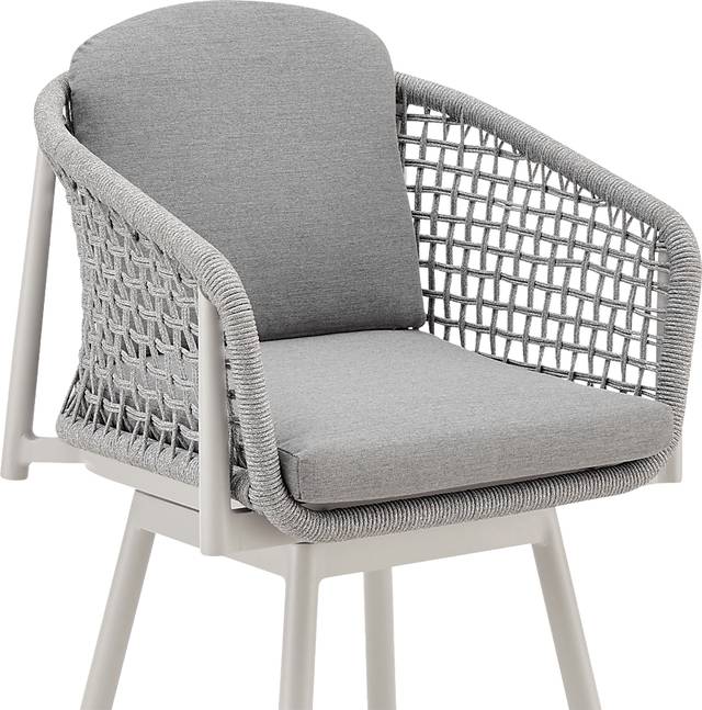 Outdoor Rowding Gray Swivel Barstool - Thumbnail - Image 5