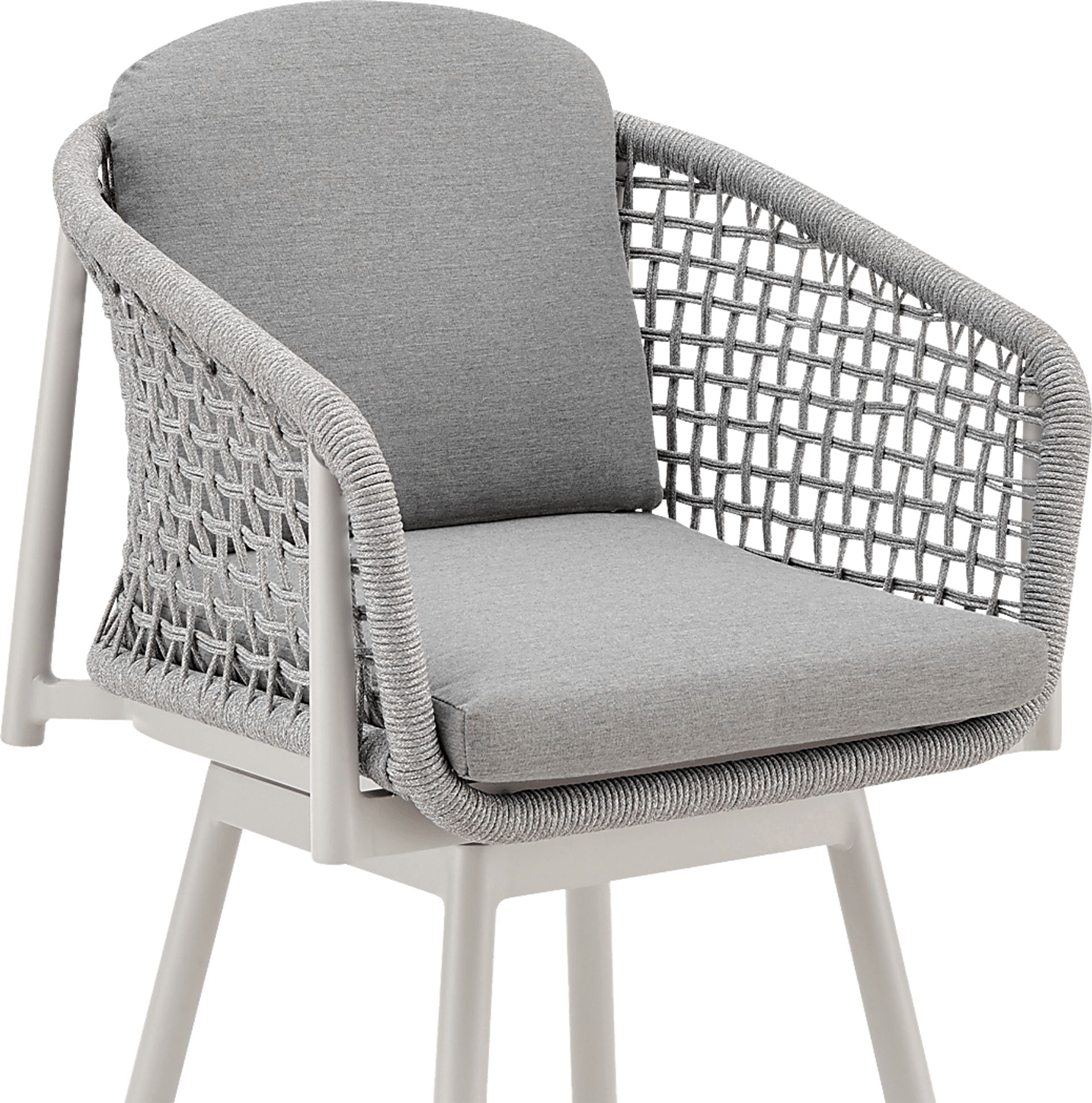 Outdoor Rowding Gray Swivel Barstool - Image 5