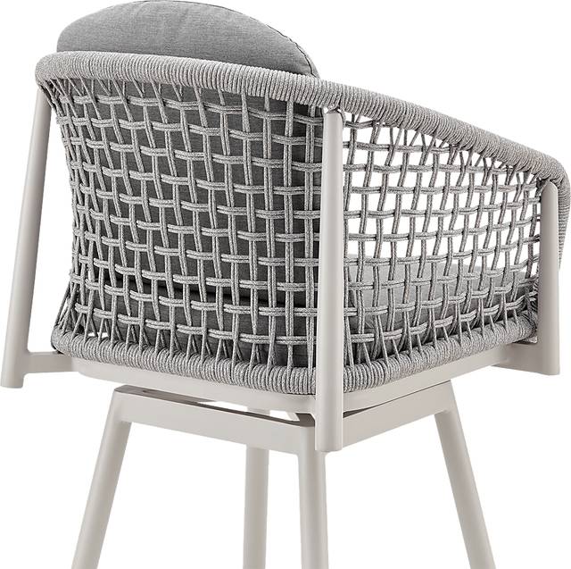 Outdoor Rowding Gray Swivel Barstool - Thumbnail - Image 6