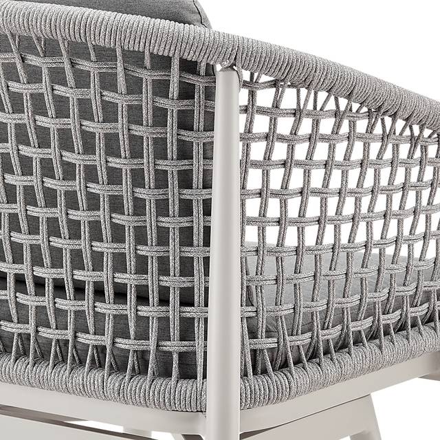 Outdoor Rowding Gray Swivel Barstool - Thumbnail - Image 8