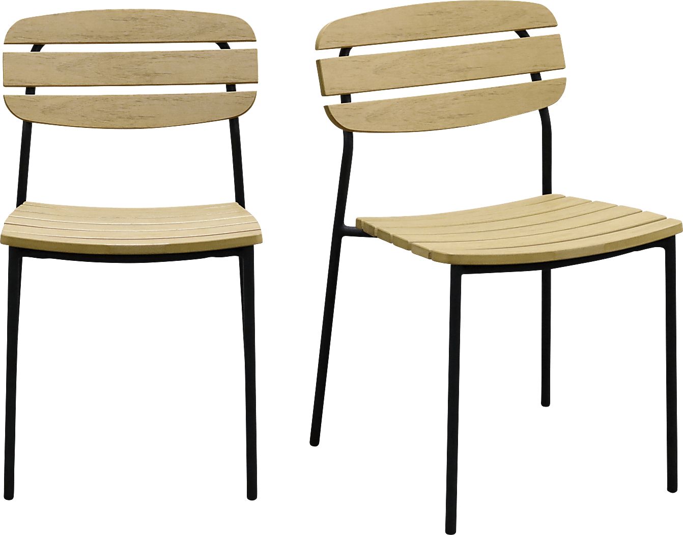 Outdoor Rufiny Brown Side Chair, Set of 2