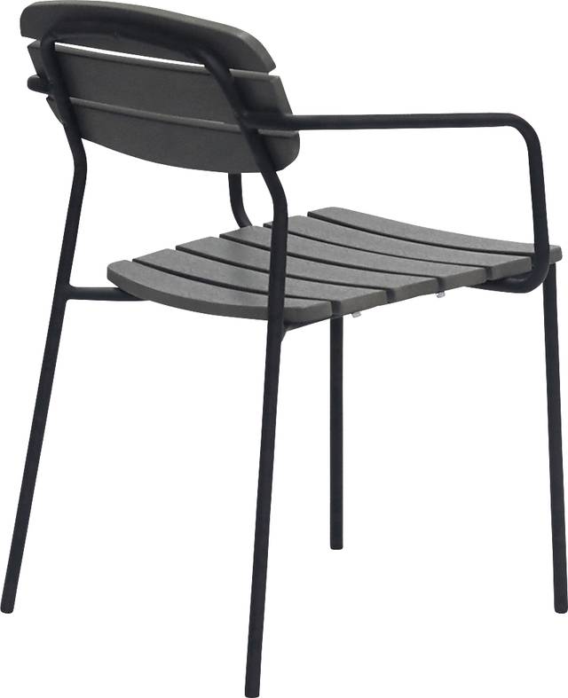 Outdoor Rufiny Dark Gray Arm Chair, Set of 2 - Thumbnail - Image 5