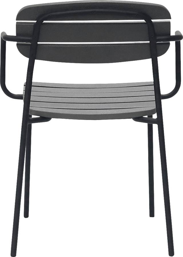 Outdoor Rufiny Dark Gray Arm Chair, Set of 2 - Thumbnail - Image 6