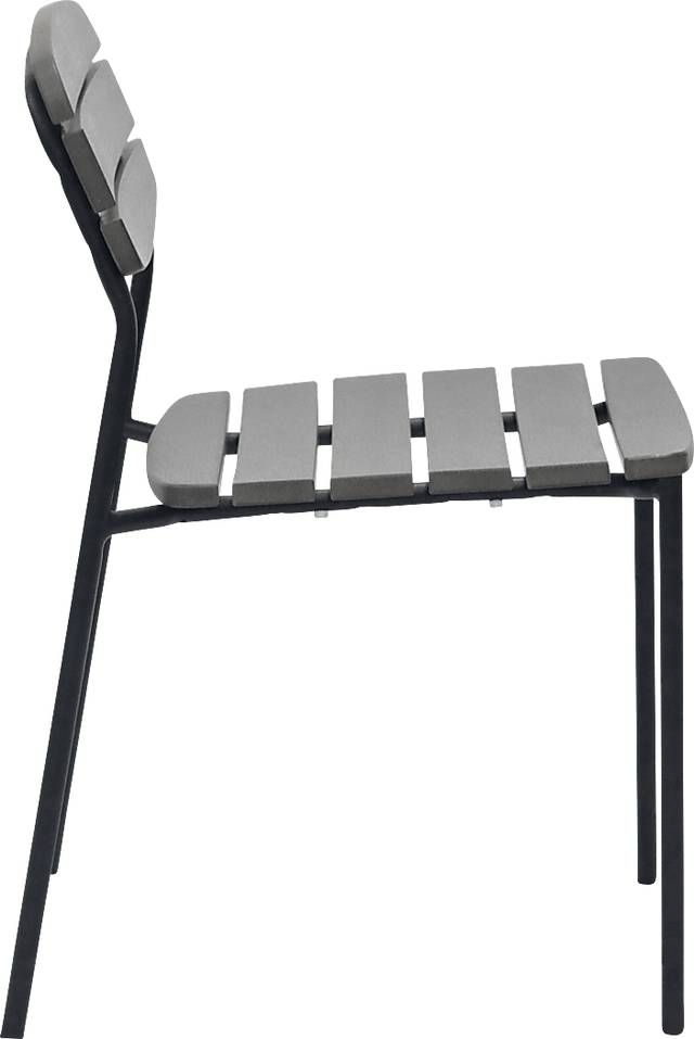 Outdoor Rufiny Dark Gray Dining Chair, Set of 2 - Thumbnail - Image 4