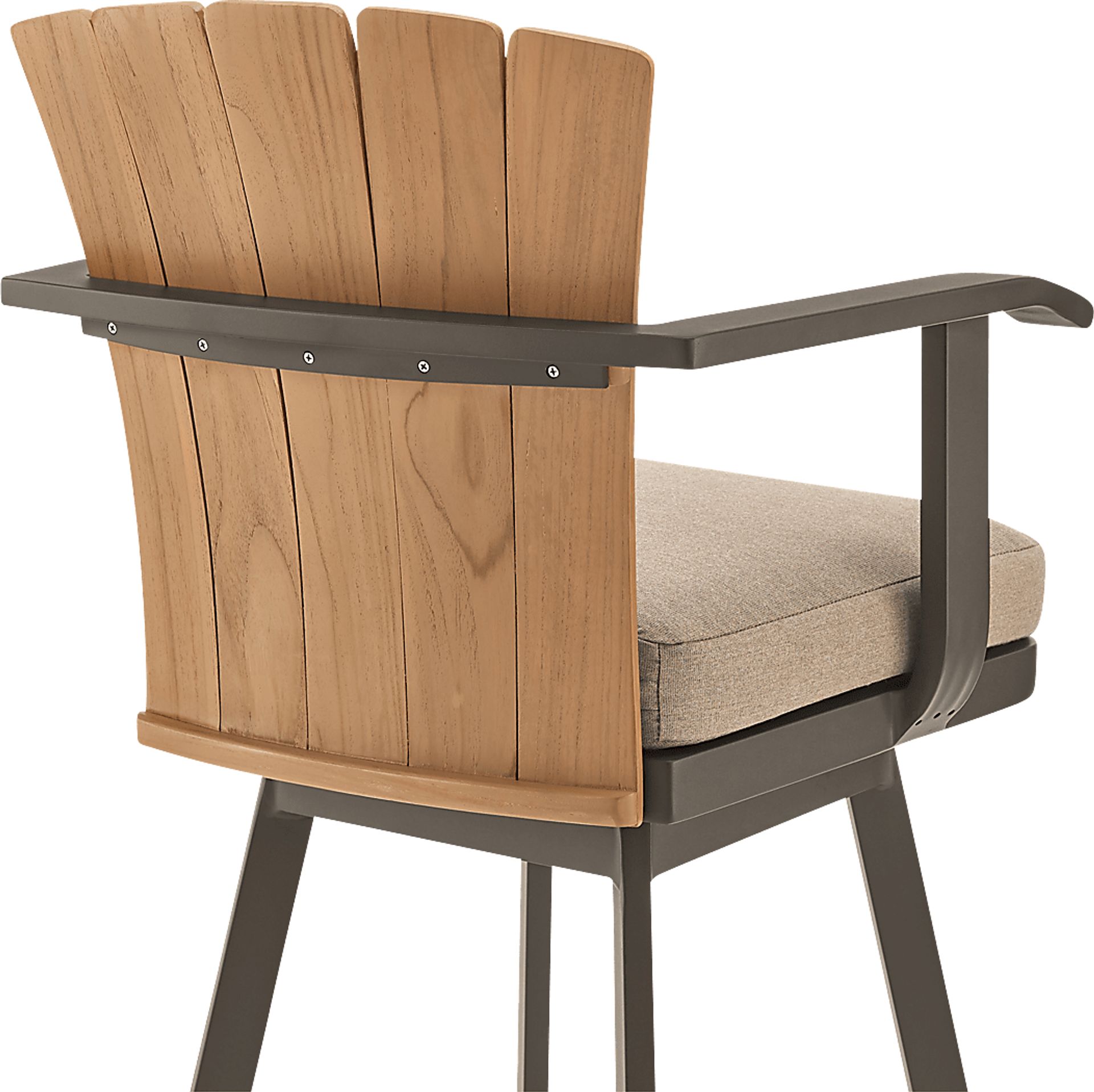 Outdoor Sallodge Brown Swivel Barstool - Image 6