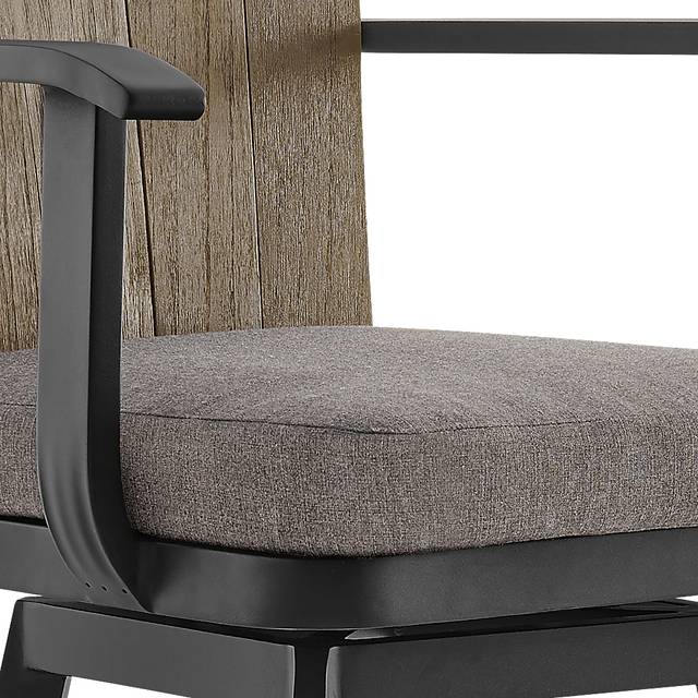 Outdoor Sallodge Charcoal Swivel Barstool - Thumbnail - Image 7