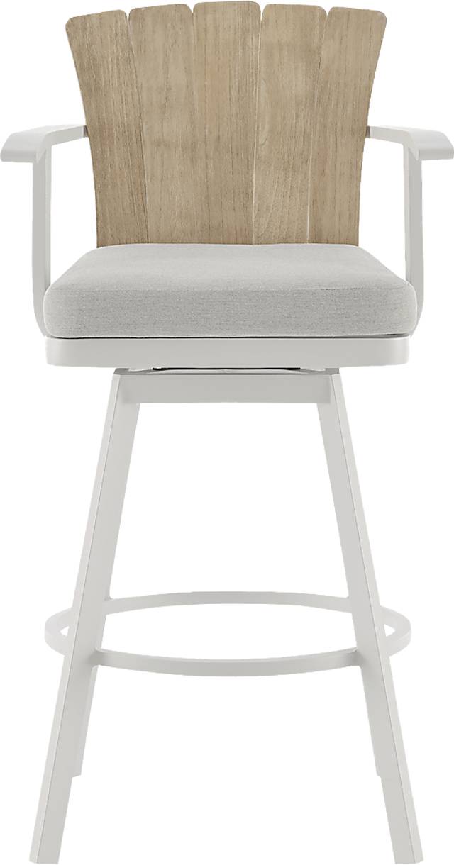 Outdoor Sallodge Gray Swivel Barstool - Thumbnail - Image 3