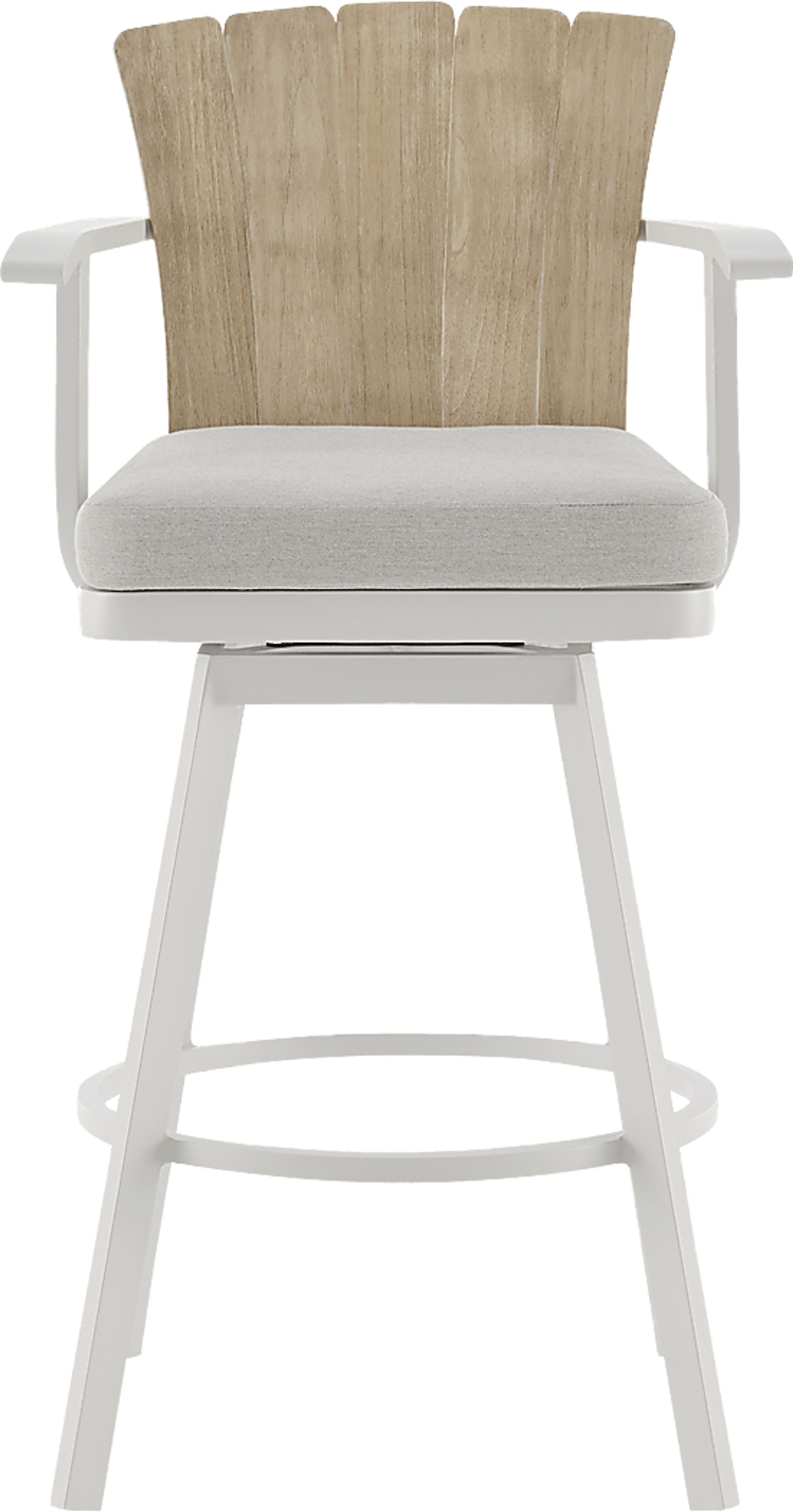 Outdoor Sallodge Gray Swivel Barstool - Image 3