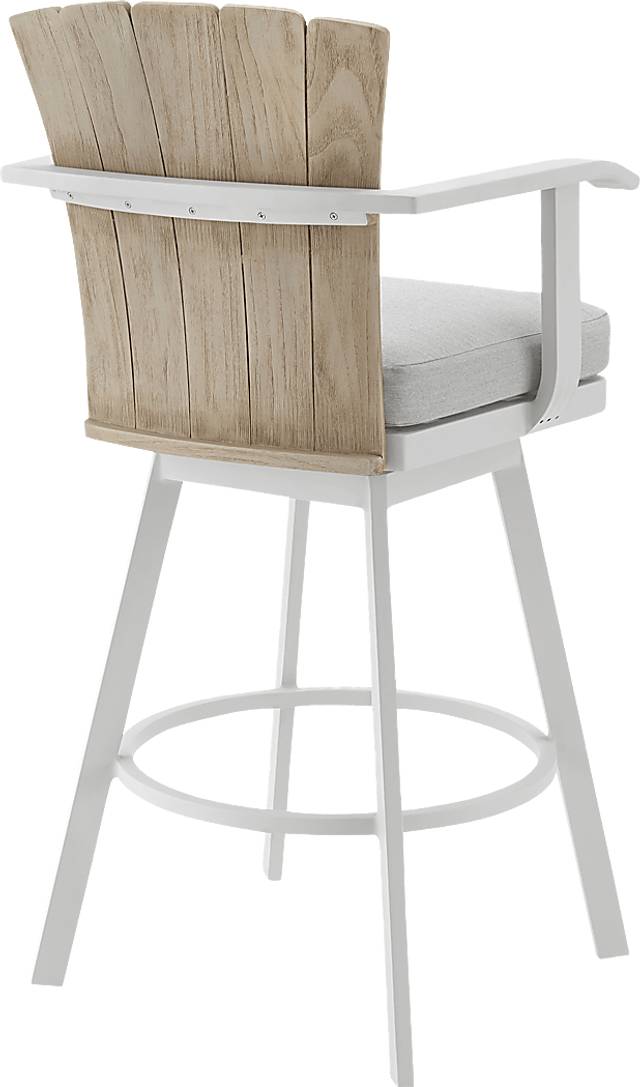 Outdoor Sallodge Gray Swivel Barstool - Thumbnail - Image 4