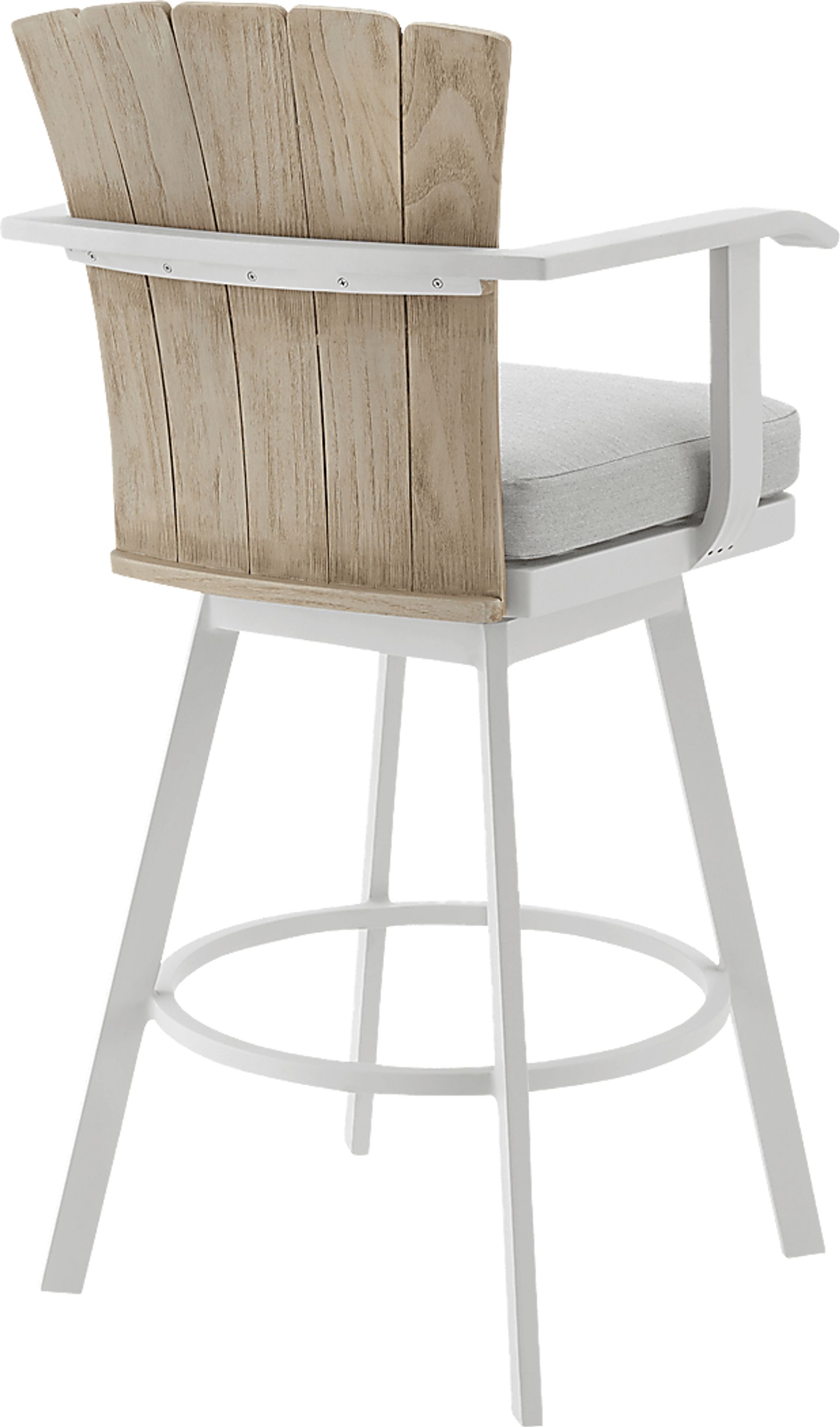 Outdoor Sallodge Gray Swivel Barstool - Image 4