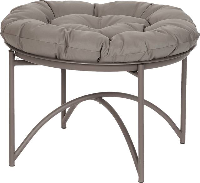 Outdoor Sanrevelle Beige Ottoman - Thumbnail - Image 1