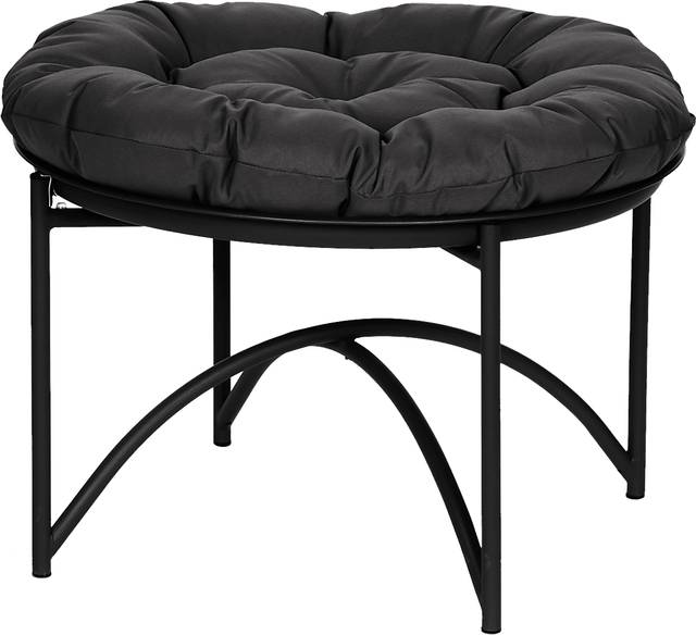 Outdoor Sanrevelle Black Ottoman - Thumbnail - Image 1