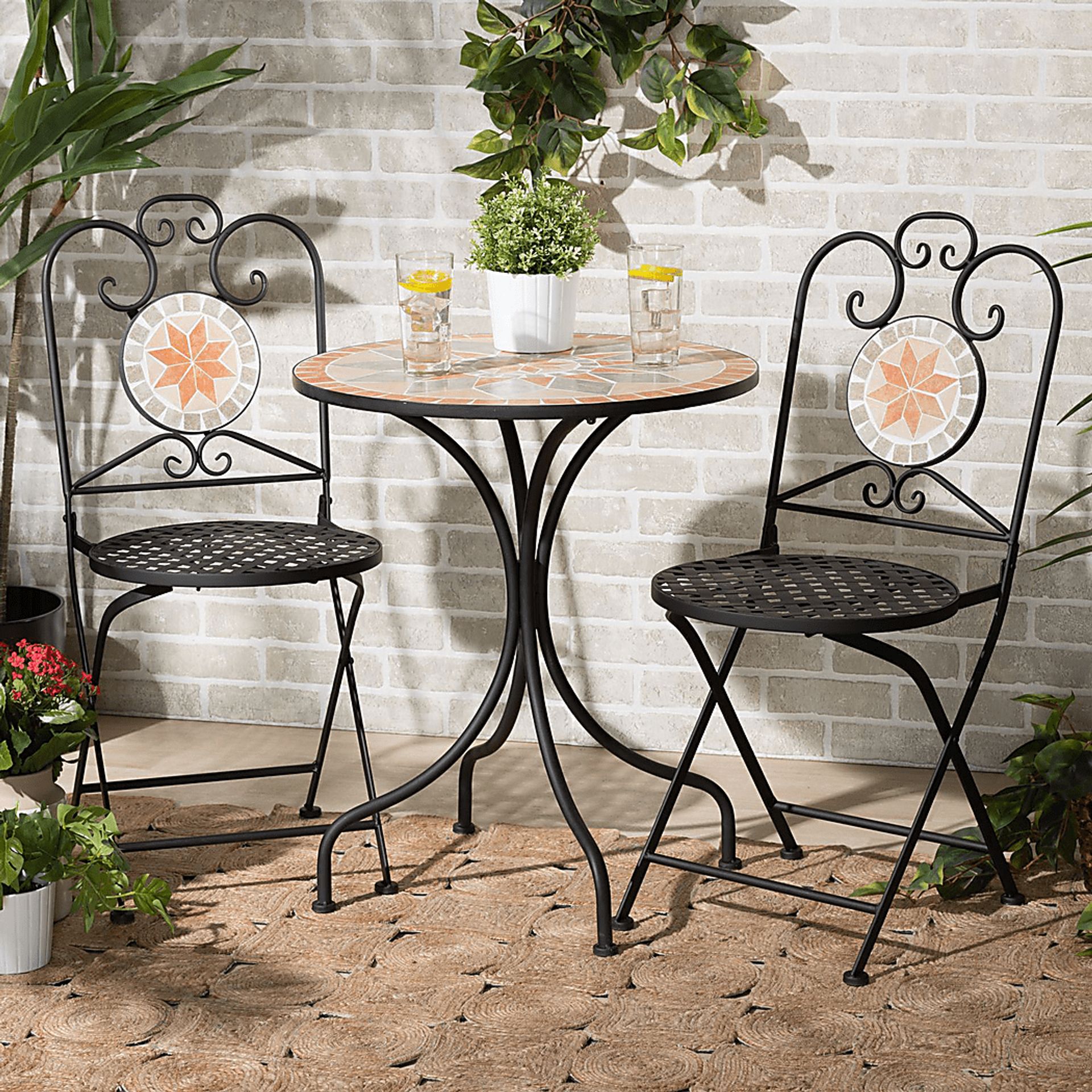 Outdoor Santison Black 3 Pc Table Set - Image 9