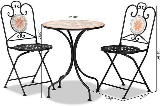 Outdoor Santison Black 3 Pc Table Set - Thumbnail - Image 10