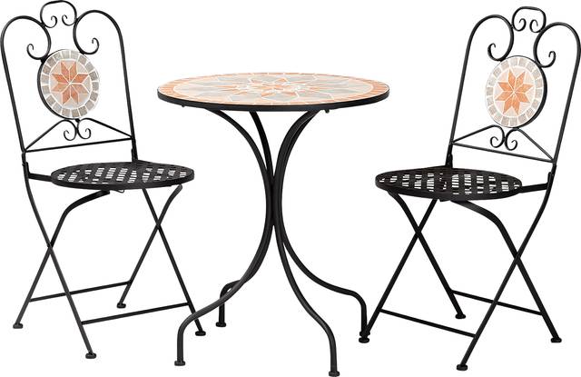 Outdoor Santison Black 3 Pc Table Set - Thumbnail - Image 1