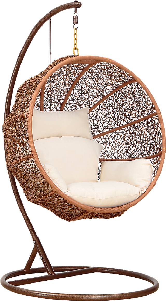 Outdoor Seahorn Cream Hanging Chair - Thumbnail - Image 1
