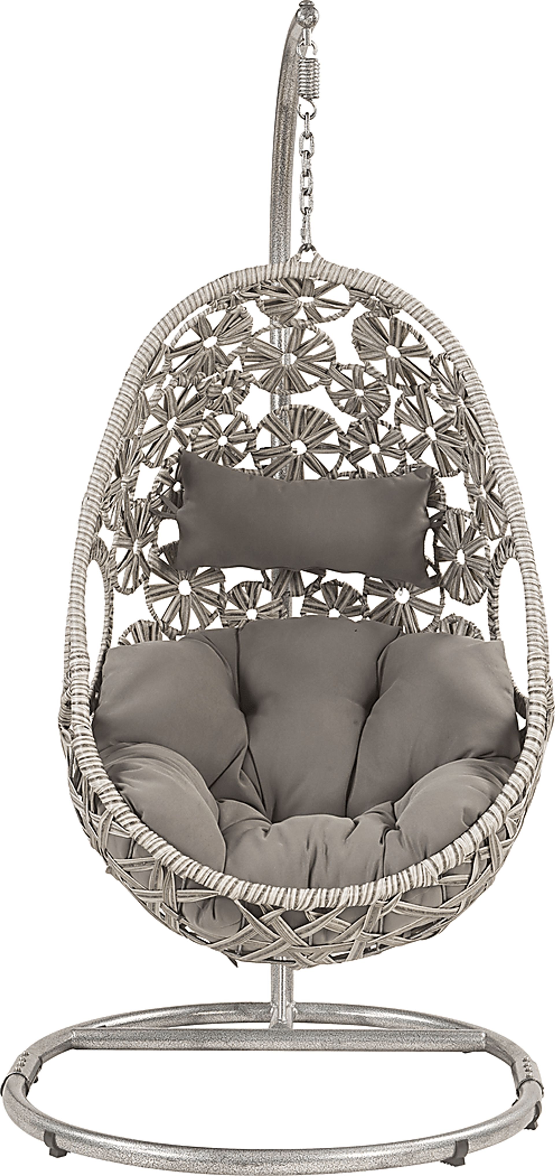 Outdoor Shayleen Light Gray Hanging Chair - Image 3
