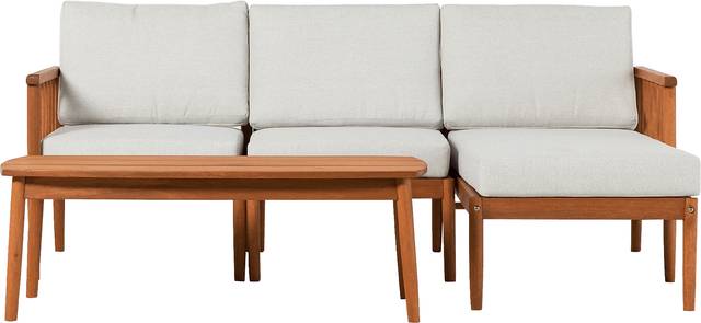 Outdoor Shellrich Coast Brown 4pc Seating Set - Thumbnail - Image 1