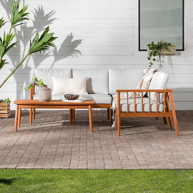 Outdoor Shellrich Coast Brown 6pc Chat Set - Thumbnail - Image 2