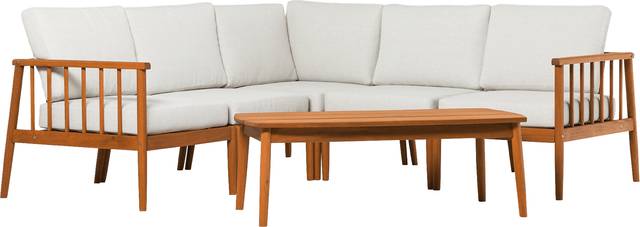 Outdoor Shellrich Coast Brown 6pc Chat Set - Thumbnail - Image 4