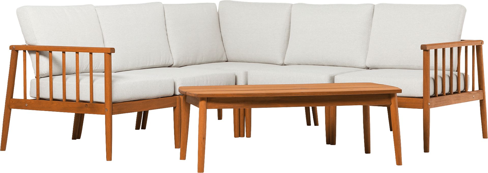 Outdoor Shellrich Coast Brown 6pc Chat Set - Image 4