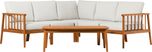 Outdoor Shellrich Coast Brown 6pc Chat Set