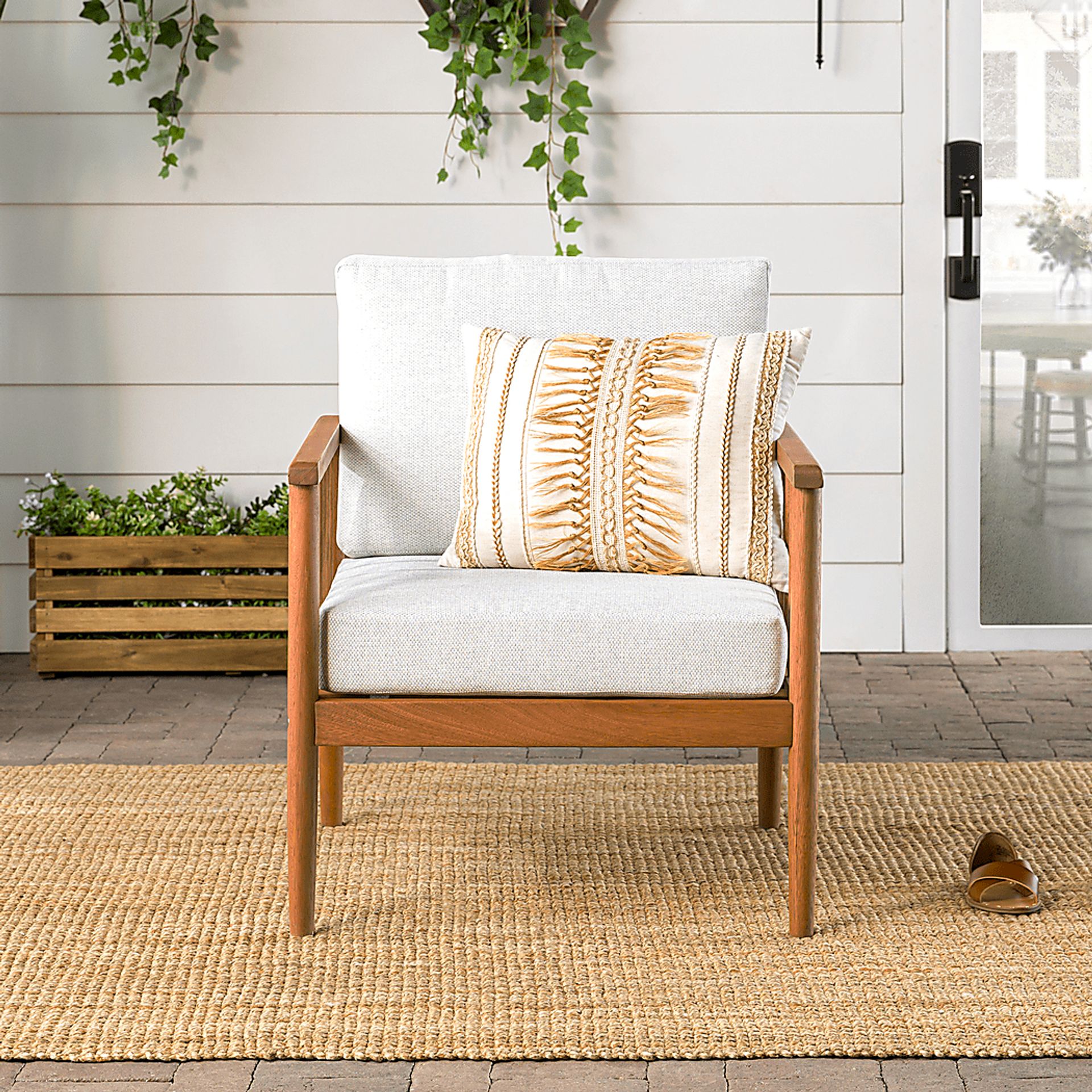 Outdoor Shellrich Coast Brown Accent Chair - Image 2
