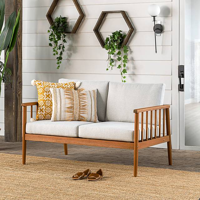 Outdoor Shellrich Coast Brown Loveseat - Thumbnail - Image 3