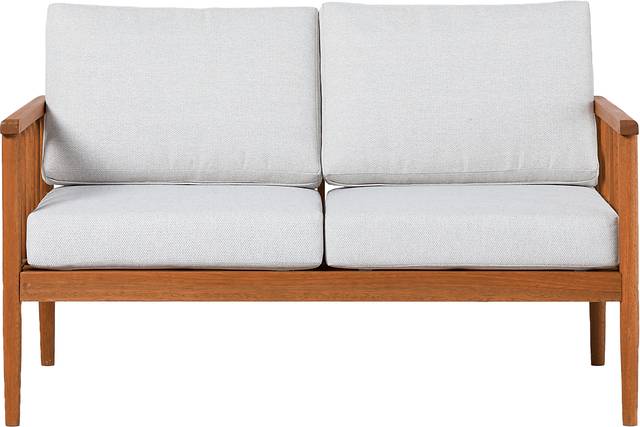 Outdoor Shellrich Coast Brown Loveseat - Thumbnail - Image 1