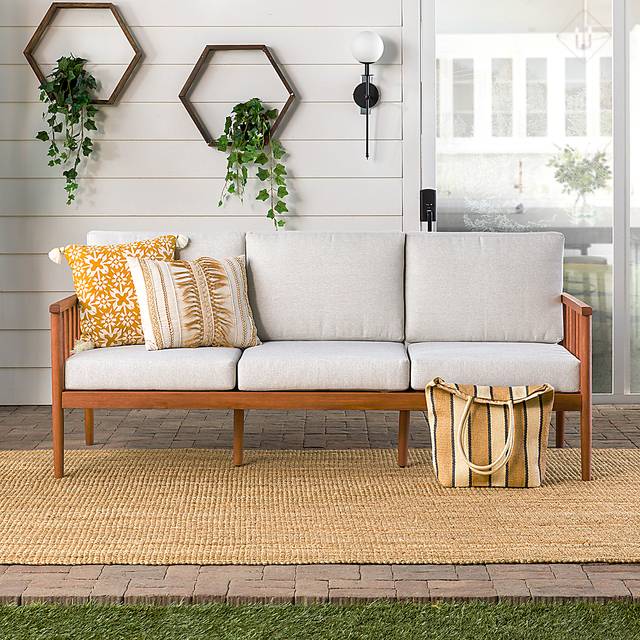 Outdoor Shellrich Coast Brown Sofa - Thumbnail - Image 2