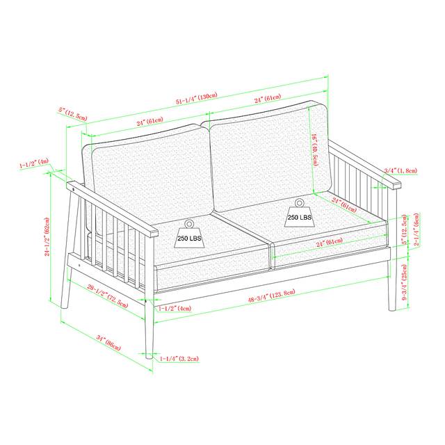 Outdoor Shellrich Coast Natural Loveseat - Thumbnail - Image 7