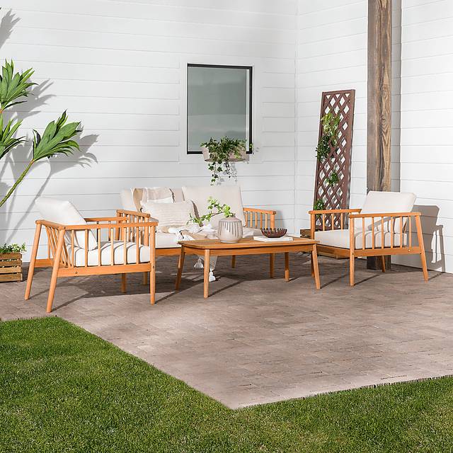 Outdoor Shellrich Coast Natural 4pc Chat Set - Thumbnail - Image 3