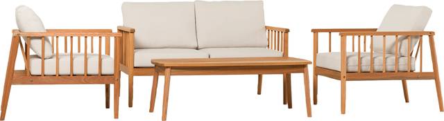 Outdoor Shellrich Coast Natural 4pc Chat Set - Thumbnail - Image 4