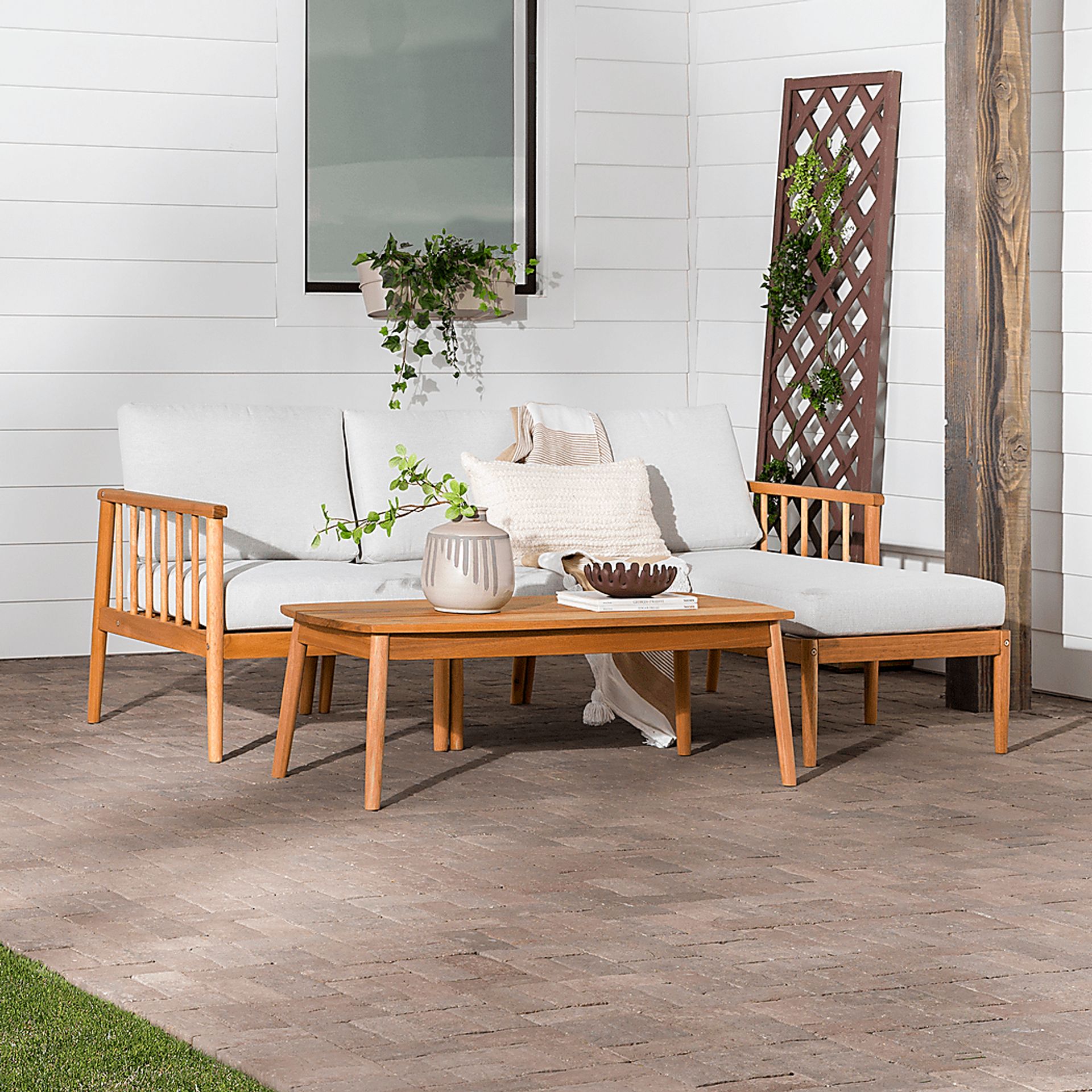 Outdoor Shellrich Coast Natural 4pc Seating Set - Image 3