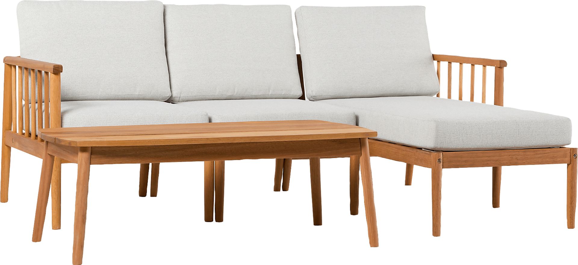 Outdoor Shellrich Coast Natural 4pc Seating Set - Image 4