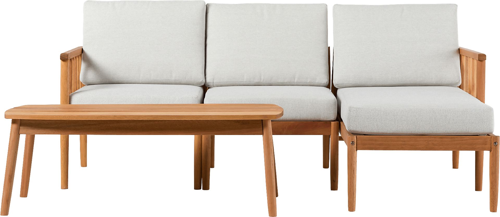 Outdoor Shellrich Coast Natural 4pc Seating Set - Image 1