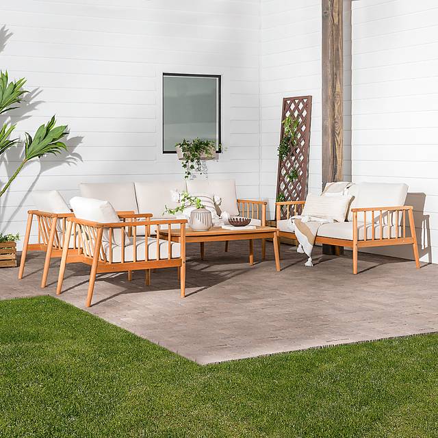 Outdoor Shellrich Coast Natural 5pc Chat Set - Thumbnail - Image 3