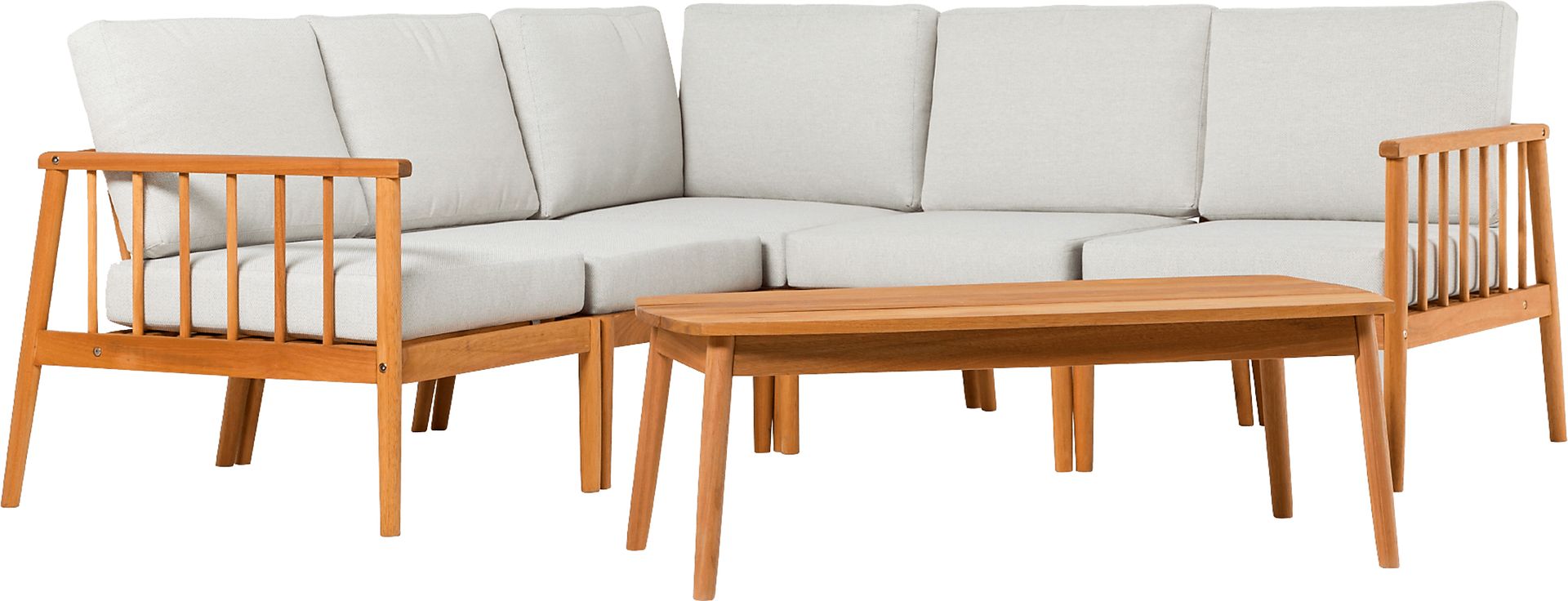 Outdoor Shellrich Coast Natural 6pc Chat Set - Image 3