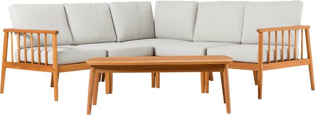 Outdoor Shellrich Coast Natural 6pc Chat Set - Thumbnail - Image 1