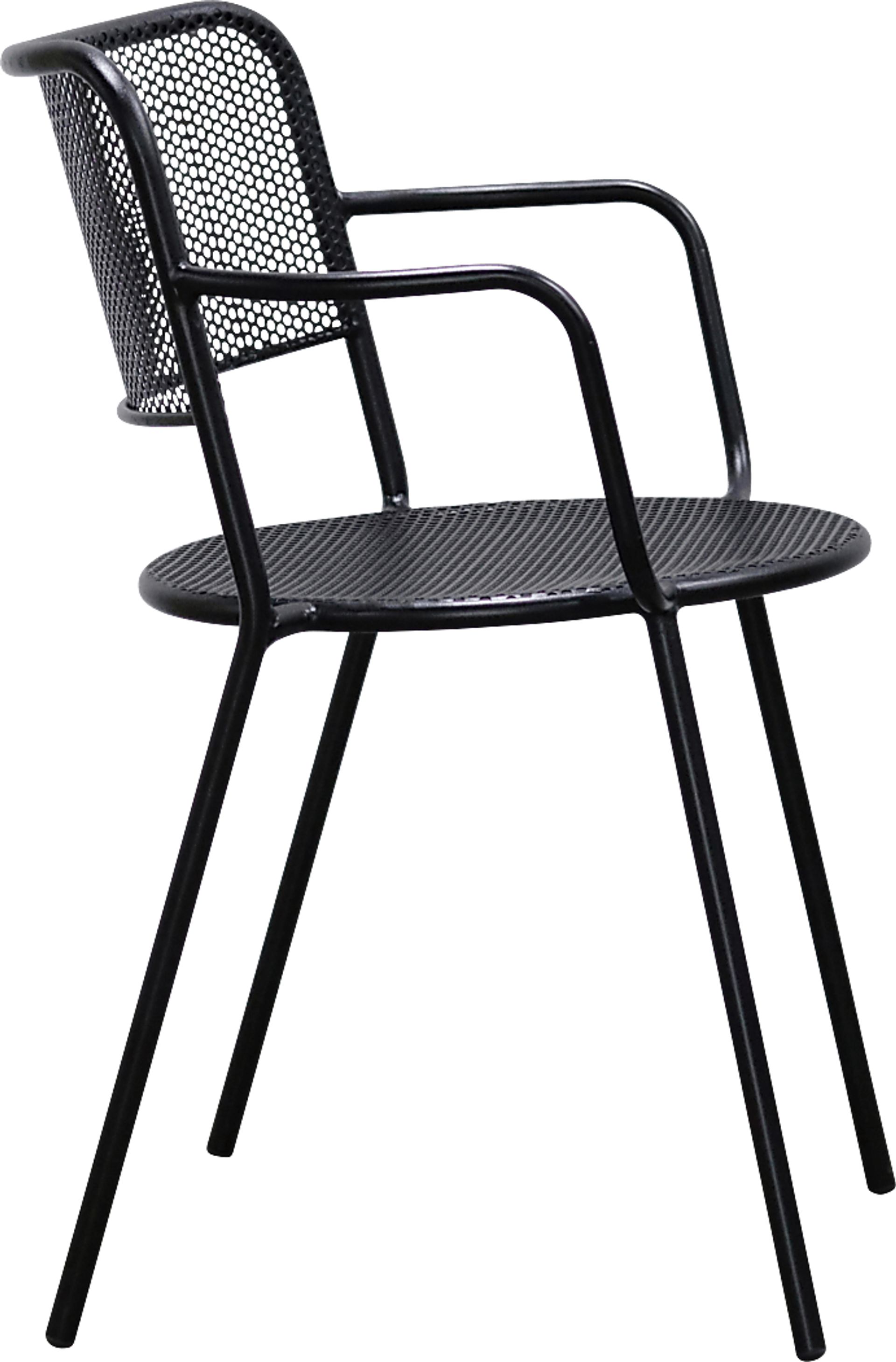 Outdoor Sherwoody Black Arm Chair, Set of 2 - Image 4