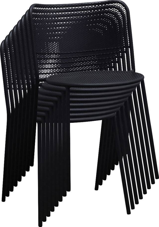 Outdoor Sherwoody Black Dining Chair, Set of 2 - Thumbnail - Image 10