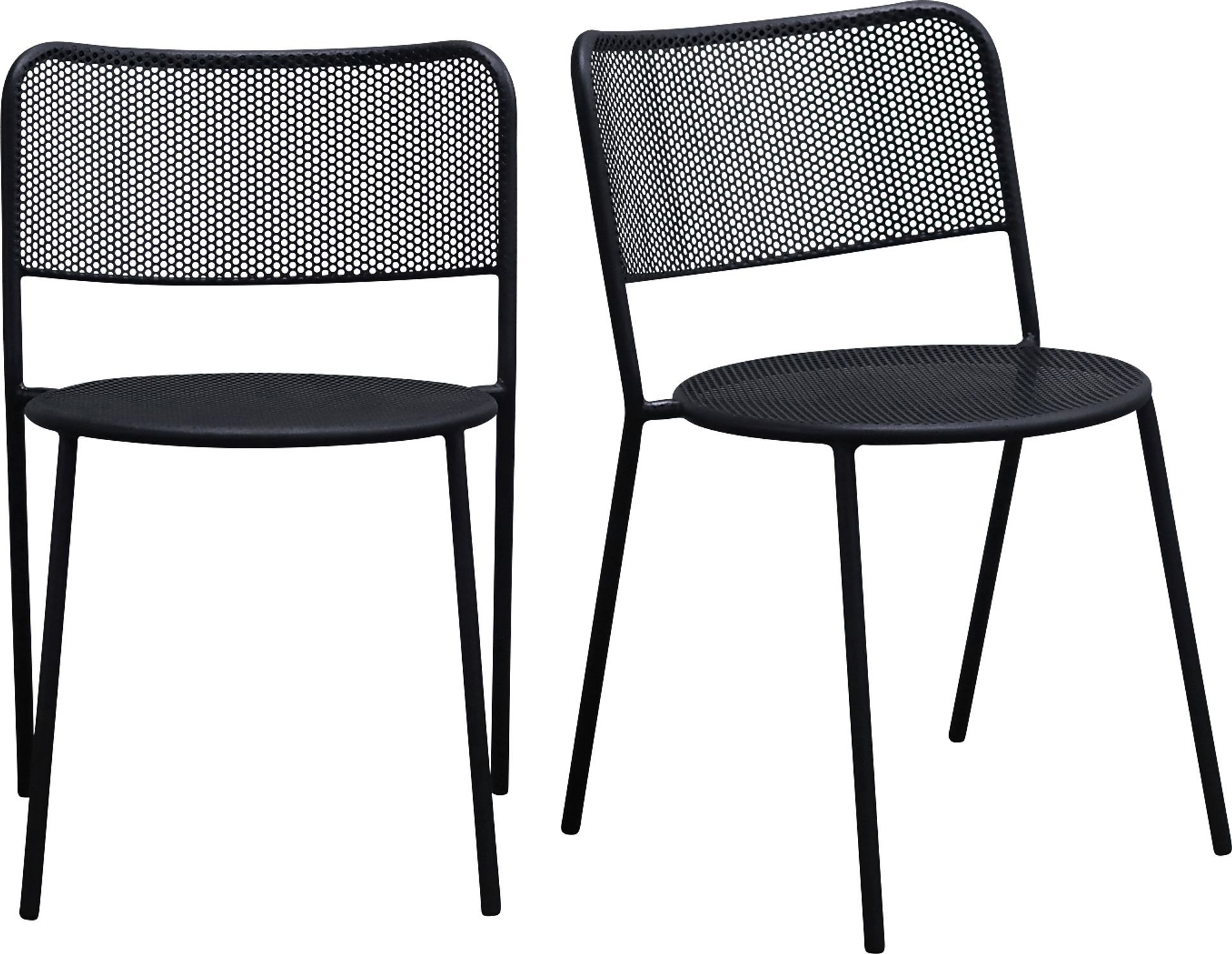 Outdoor Sherwoody Black Dining Chair, Set of 2 - Image 1