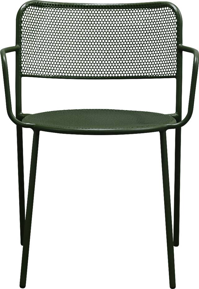 Outdoor Sherwoody Green Arm Chair, Set of 2 - Thumbnail - Image 3