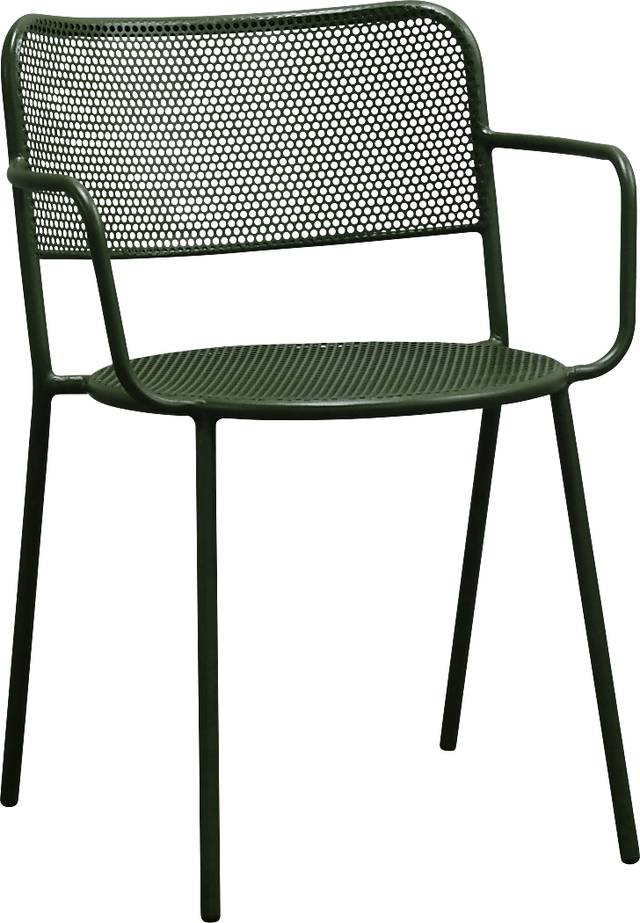 Outdoor Sherwoody Green Arm Chair, Set of 2 - Thumbnail - Image 4