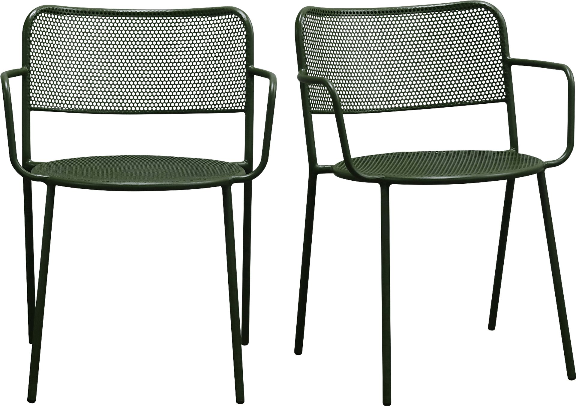 Outdoor Sherwoody Green Arm Chair, Set of 2 - Image 1