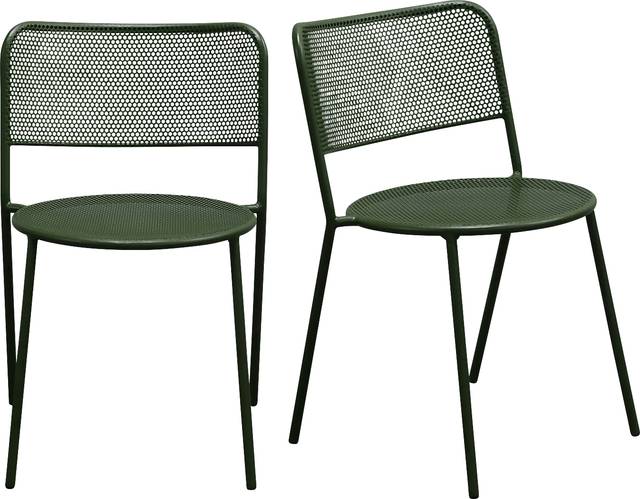 Outdoor Sherwoody Green Dining Chair, Set of 2 - Thumbnail - Image 1